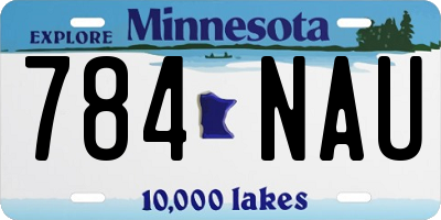 MN license plate 784NAU