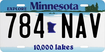MN license plate 784NAV