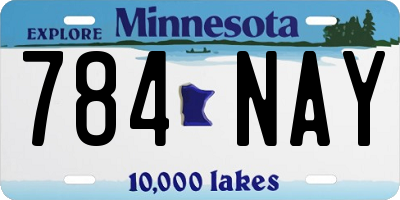 MN license plate 784NAY