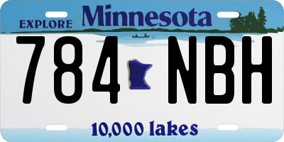MN license plate 784NBH
