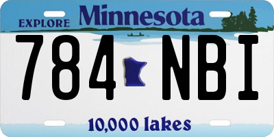 MN license plate 784NBI