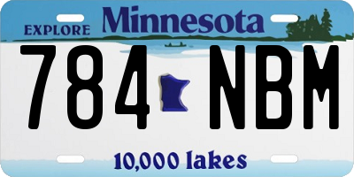 MN license plate 784NBM