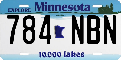 MN license plate 784NBN