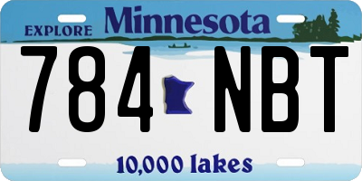 MN license plate 784NBT