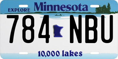MN license plate 784NBU