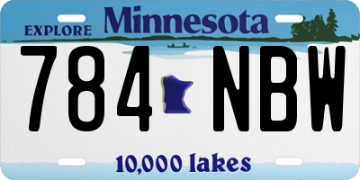 MN license plate 784NBW