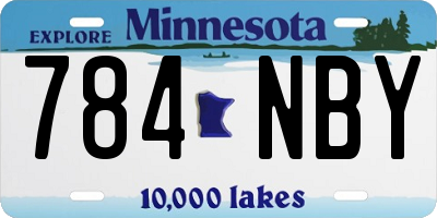 MN license plate 784NBY