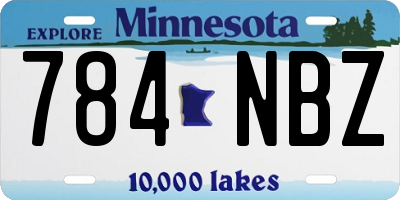 MN license plate 784NBZ