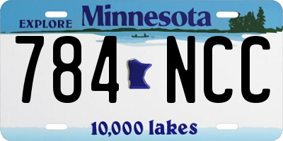 MN license plate 784NCC