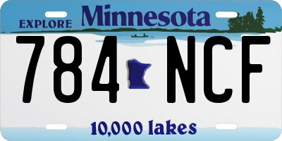 MN license plate 784NCF