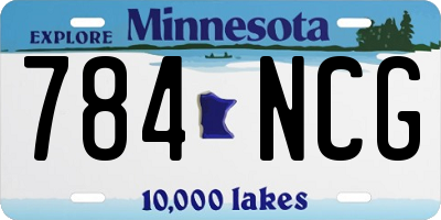 MN license plate 784NCG