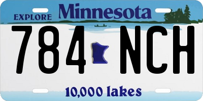 MN license plate 784NCH