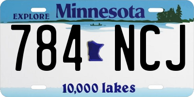 MN license plate 784NCJ