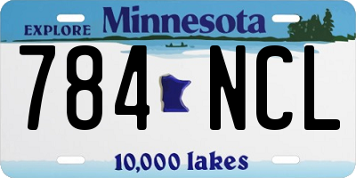 MN license plate 784NCL