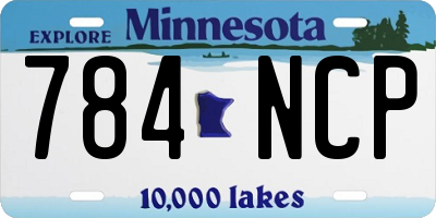 MN license plate 784NCP