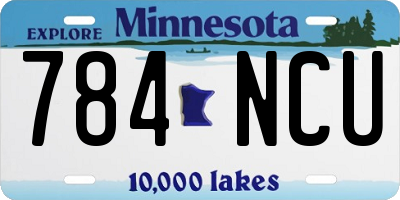 MN license plate 784NCU
