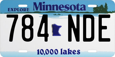 MN license plate 784NDE