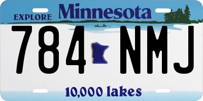 MN license plate 784NMJ