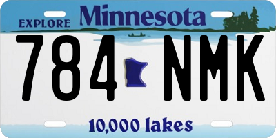 MN license plate 784NMK