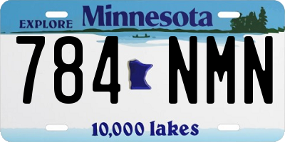 MN license plate 784NMN
