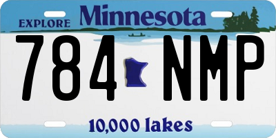 MN license plate 784NMP