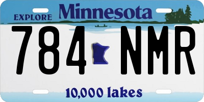 MN license plate 784NMR