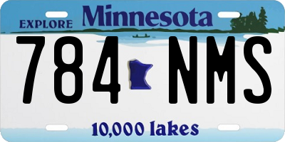 MN license plate 784NMS