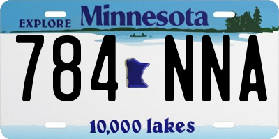 MN license plate 784NNA