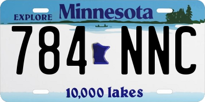 MN license plate 784NNC