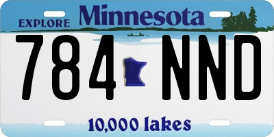 MN license plate 784NND