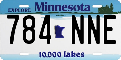 MN license plate 784NNE
