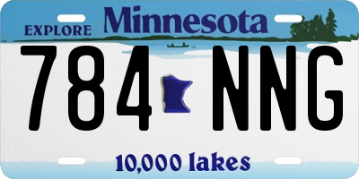 MN license plate 784NNG