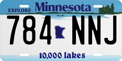 MN license plate 784NNJ