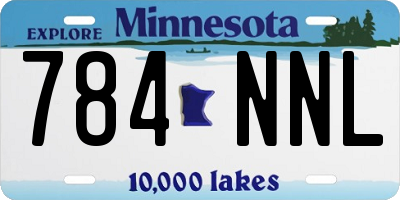 MN license plate 784NNL
