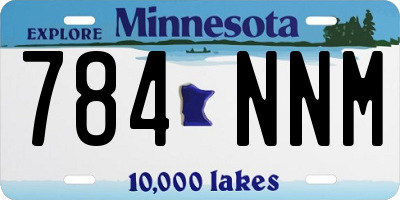 MN license plate 784NNM