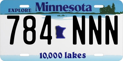 MN license plate 784NNN