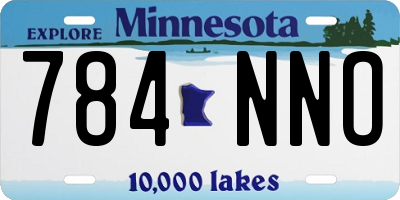 MN license plate 784NNO