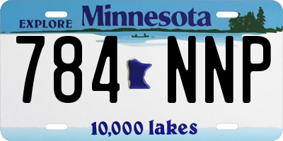 MN license plate 784NNP