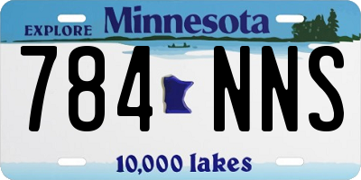 MN license plate 784NNS