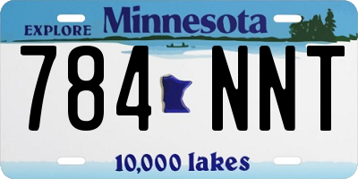 MN license plate 784NNT