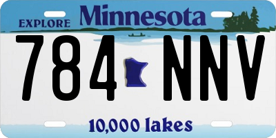 MN license plate 784NNV
