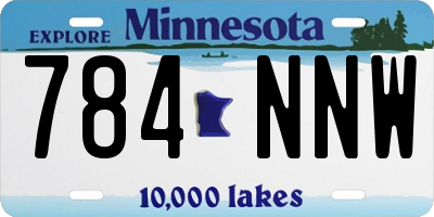 MN license plate 784NNW