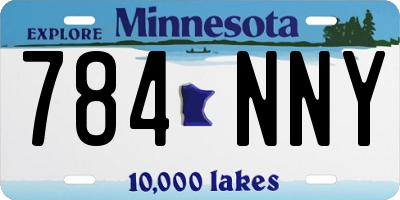 MN license plate 784NNY