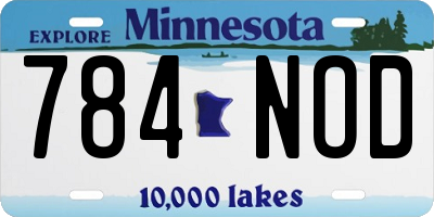 MN license plate 784NOD