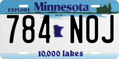 MN license plate 784NOJ