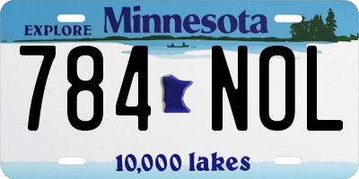 MN license plate 784NOL