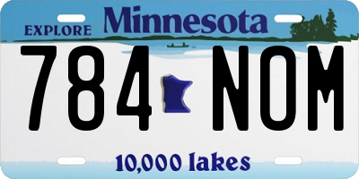 MN license plate 784NOM