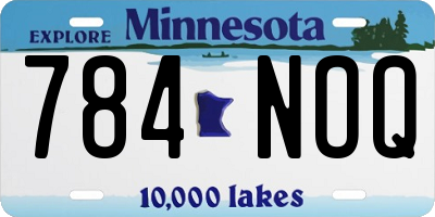 MN license plate 784NOQ