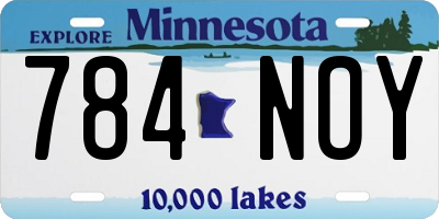 MN license plate 784NOY