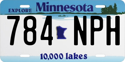 MN license plate 784NPH